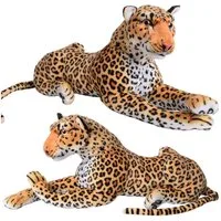 TE-Trend Kuscheltier XXL 80cm Leopard Deko Plüschtier Großkatze, wohnliches und dekoratives Design