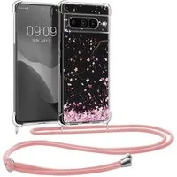 kwmobile Handyhülle Hülle für Google Pixel 7 Pro, Silikon Handyhülle mit Kette - Handykette Handyband