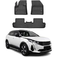 OMAC Auto-Fußmatten für Peugeot 3008 2016-2025 Schwarz 4 tlg TPE (4 St), für Peugeot 3008 2016-2025 Peugeot 3008 2016-2025, Antirutsch,Wasserfest,Einfache Installation