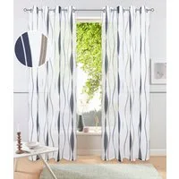 OTTO home Gardine Dimona (2 St), Ösen, transparent, Voile, 2-er Set, transparent, Voile, Polyester, Wellen