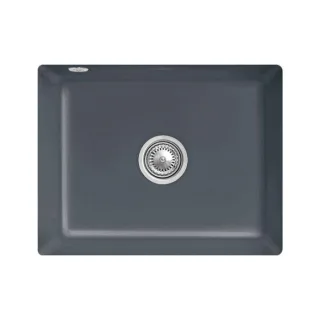 Villeroy und Boch Unterbauspüle 331002i4 mit Ablaufgarnitur und Excenterbetätigung, Graphit