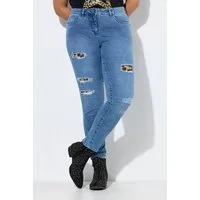 Angel of Style Regular-fit-Jeans Jeans Slim Fit 5-Pocket Leo-Patches