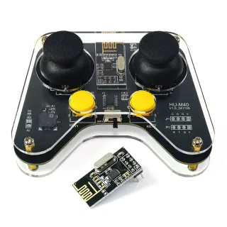 HU-M40 24GHz Wireless Remote Controller Dual Joystick 250kbps NRF24L01P Communication Module Low Power Consumption Open
