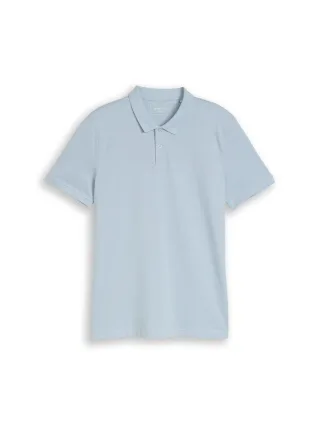 Denim Tom Tailor - Piqué Poloshirt aus Baumwolle smart light blue - Gr. - XXL