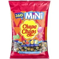 Chupa Chups Süßigkeit, Chupa Chups Mini Lutscher 4 Sorten Lollies im Nachfüllbeutel 2160g