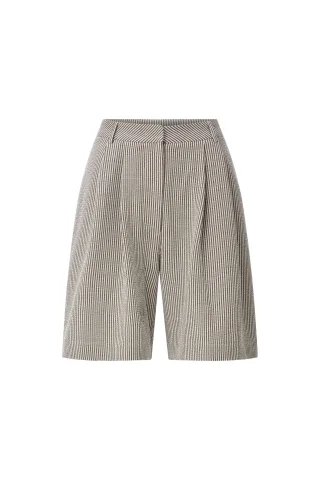 Rich & Royal - Jersey Seersucker Bermuda coconut bark - Gr. - XS