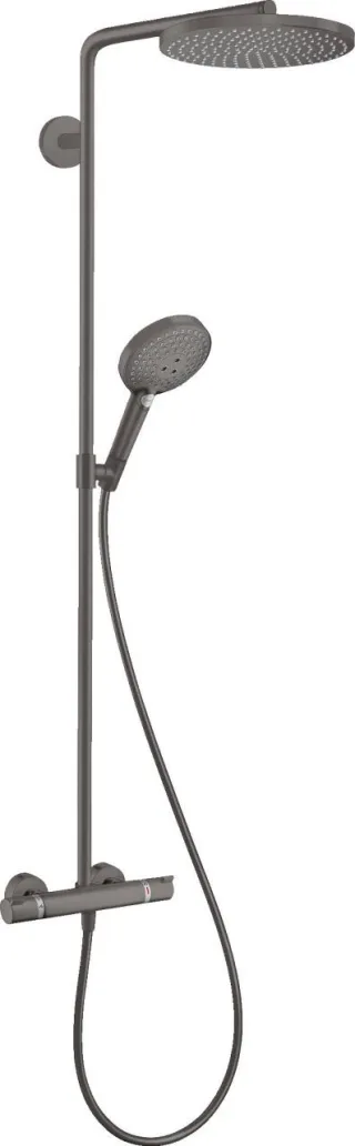 Hansgrohe Showerpipe Raindance Select S 240 1jet PowderRain Brushed Black, 27633340 27633340