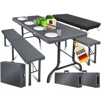 KESSER Bierzeltgarnitur, klappbar Festzeltgarnitur 3-teiliges Set mit Biertisch & 2x Bierbank