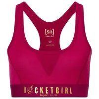SUPER.NATURAL Sport-BH Merino Sport-BH W ROCKET175 BRA funktioneller Merino-Materialmix
