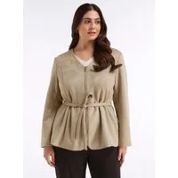Sheego Allwetterjacke Velours-Jacke Langarm