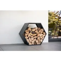 WESTMANN Kaminholzregal Biene, BxTxH:88x44,5x76,5 cm, schwarz, BxTxH: 88x44,5x76,5cm