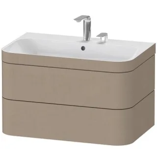 Duravit Happy D.2 Plus c-bonded Set wandhängend Leinen Matt 775x490x480 mm - HP4637E7575 HP4637E7575