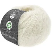 LANA GROSSA PER FORTUNA Häkelwolle, 190 m (flauschiges Kettengarn aus Bio-Baumwolle mit GOTS-Zertifikat), 50 g