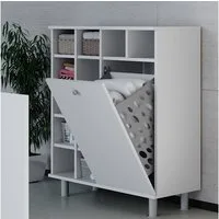 Vicco Wäscheschrank Fynn, Weiß, 78.4 x 91.6 cm (1-St)