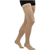 YESET Kompressionsstrümpfe Kompressionsstrümpfe halterlos mit Haftband zur Prophylaxe thigh high mit Silikonnoppen