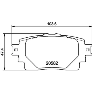 Hella Bremsbel?ge hinten Lexus Suzuki Toyota