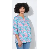 Angel of Style Longbluse Bluse A-Linie Muschel-Muster 3/4-Ärmel