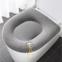 Norvéa Home WC-Deckelbezug Universeller Toilettensitzbezug waschbar - Weicher WC-Sitzbezug, rutschhemmend beschichtet, mit praktischem Griff, kuschelweich, Maschinenwäsche geeignet, Kuschelweich mit hygienischem Griff