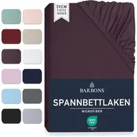 BARBONS Spannbettlaken Mikrofaser Bettlaken, 35 cm Tiefe Spannbetttuch, Gebürstete Polyester, (1 Stück), Topper