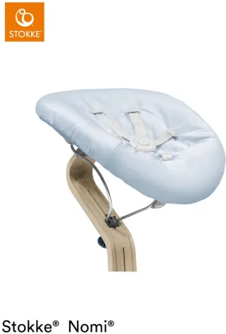 Stokke Nomi Newborn Set weiß mit Bezug grau/blau