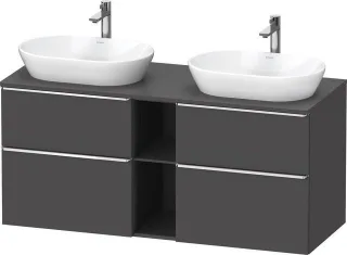 Duravit D-Neo Konsolenwaschtischunterbau wandhängend Graphit Matt 1400x550x664 mm - DE4970B10490000 DE4970B10490000