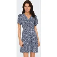 ONLY Minikleid ONLEVIDA S/S SHORT DRESS WVN NOOS Viskose, regular fit, V-Ausschnitt