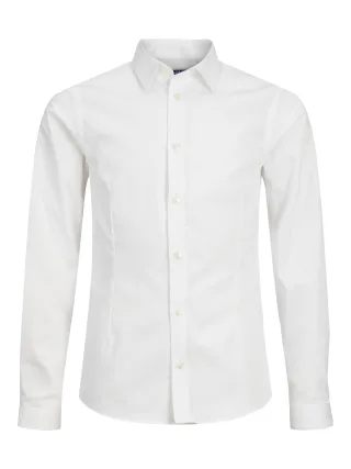 JACK&JONES - JPRPARMA SHIRT L/S NOOS JNR White - Gr. - 128