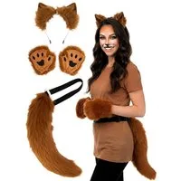 Metamorph Kostüm Fuchs - Tierkostüm Katze Karneval Faschingskostüm, Einfach mit Kleidung der gleichen Farbe kombinieren – fertig ist Dei