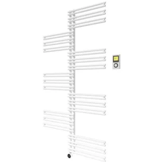 Purmo Figuresse Twist E Elektro-Badheizkörper FLSM016709000N0 BH 1674 mm, BL 910 mm, 800 W, RAL 9016