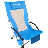 KingCamp Campingstuhl Strand Liege Stuhl Hoch Lehne Camping Klapp - Falt