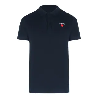 Love Moschino Poloshirt Mit Herzlogo In Marineblau