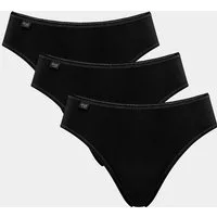 sloggi Taillenslip 24/7 Cotton (3er Pack) elastischer Bund mit Spitze, flache Nähte