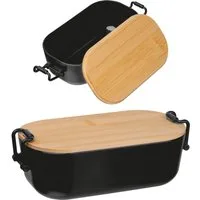Macma Lunchbox Brotdose / Lunchbox / mit Bambusdeckel und Bügelverschluss / Farbe: sc