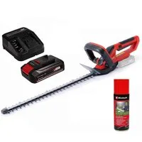 Einhell Akku-Heckenschere Heckenschere GC-CH 1855/1 Li 18V, 55 cm Akku 2.5 Ah Ladegerät, Spray
