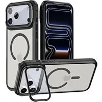 CoolGadget Handyhülle Hybrid CAM Handy Hülle für Apple iPhone 17 Pro Max 6,9 Zoll, Kameraschutzglas klappbar Schutzhülle Metallring für Magsafe Zubehör