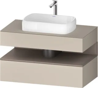 Duravit Qatego Konsolenwaschtischunterbau wandhängend Taupe Supermatt 1000x550x600 mm - QA4731043830 QA4731043830000