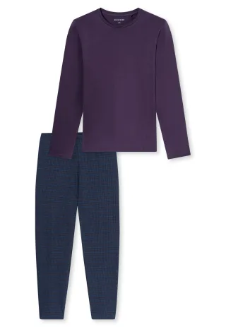 SCHIESSER - Schlafanzug lang aubergine - Gr. - 58