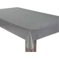 laro Tischdecke Wachstuchtischdecke Uni Nebelgrau PVC Eckig