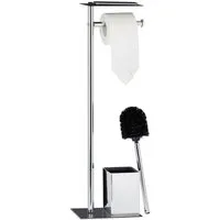 relaxdays Badezimmer-Set WC Garnitur mit Ablage