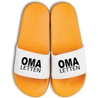 Youth Designz Herren Damen Badelatschen "Oma Letten" Fun-Print lustig Geschenk Badeschuh mit witzigen Aufdruck für Männer und Frauen
