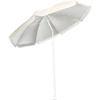 ac SPORT Sonnenschirm Ø 160 cm, knickbar, 8 Streben, wasserabweisender Stoff, wasserabweisend, reißfest, formstabil, Silberbeschichtet, UPF 50+