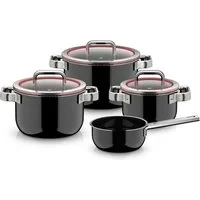 WMF Topf-Set Fusiontec Function Pro, Glas, Edelstahl (Set, 7-tlg), integrierte Siebfunktion, spülmaschinengeeignet, Made in Germany