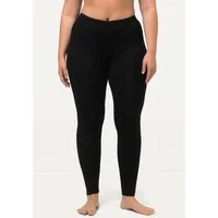 Ulla Popken Funktionshose Leggings wadenlang schmales Bein Elastikbund
