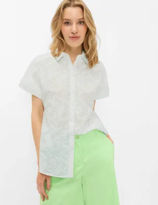 Brax Damen Bluse Style VIV, weiß, Gr. 32