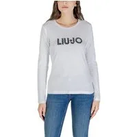 Liu Jo Langarmshirt - Longsleeve mit Strass-Logo – Shirt Langarm aus Baumwolle