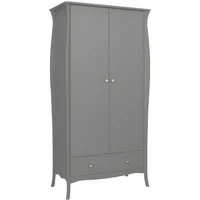 ebuy24 Kleiderschrank Simon Kleiderschrank 1 Schublade 2 Türen grau.
