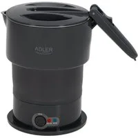 Adler Reise-Wasserkocher AD 1377 Reise-Wasserkocher 0,6 L - 600 W, faltbar - Grau, 0,6 l, 600 W