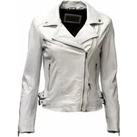 Zimmert Leather Lederjacke Bebie (1-St) Schwarz, Cognac Braun, Rot, weiss