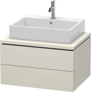 Duravit L-Cube Konsolenwaschtischunterbau wandhängend Taupe Matt 720x547x400 mm - LC581609191 LC581609191