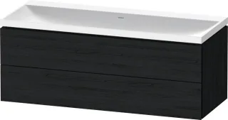Duravit L-Cube c-shaped Set wandhängend Eiche Schwarz Matt 1200x480x480 mm - LC6953N16160000 LC6953N16160000